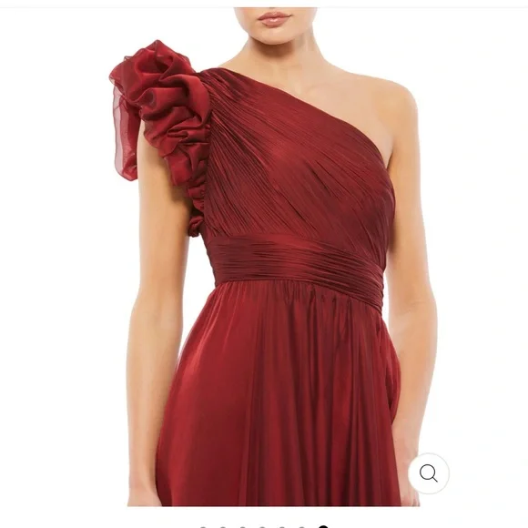 Camille La Vie Burgundy One-Shoulder Maxi Dress - Picture 2 of 2
